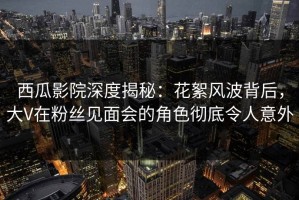 西瓜影院深度揭秘：花絮风波背后，大V在粉丝见面会的角色彻底令人意外