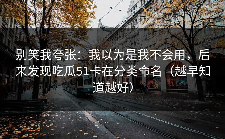 别笑我夸张:我以为是我不会用,后来发现吃瓜51卡在分类命名(越早知道越好) 别笑我夸张:我以为是我不会用,后来发现吃瓜51卡在分类命名(越早知道越好)